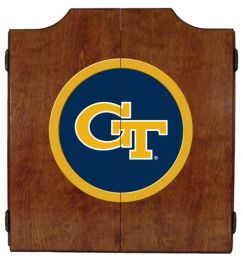 Georgia Tech Dart Cabinet (Finish: Pecan Finish)