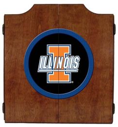 Illinois Dart Cabinet (Finish: Pecan Finish)