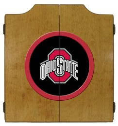 Ohio State Dart Cabinet (Finish: Oak Finish)