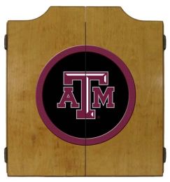 Texas A&M Dart Cabinet (Finish: Oak Finish)
