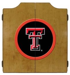 Texas Tech Dart Cabinet (Finish: Oak Finish)
