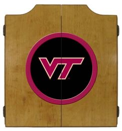 Virginia Tech Dart Cabinet (Finish: Oak Finish)